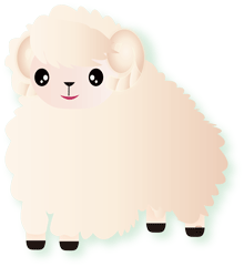 可愛い羊のイラスト（正面）