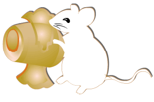 小槌を持つネズミのイラスト