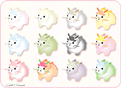 たつの置物 カラフル