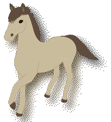 ベージュの馬のイラスト